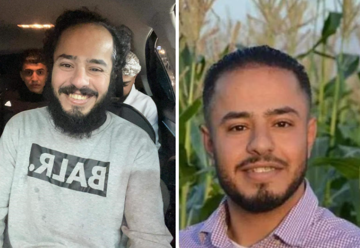 Muhammad Srur before the war and after his release. Photos courtesy of the witness